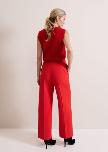 Phase Eight Aubrielle Wide Leg Trousers Red USA | 6789201-KQ